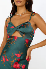 Fool Me Once Midi Dress Teal
