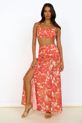 Golden Sunset Maxi Skirt Orange