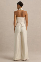 Bellarose | Nude Wide-Leg Trousers