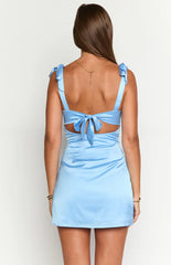 Akira Blue Tie Mini Dress