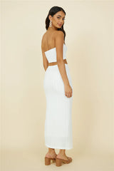 Poolside Adventure Maxi Skirt White