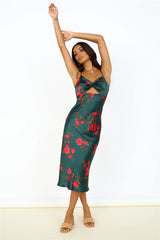 Fool Me Once Midi Dress Teal