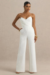 Dainty | White Sweetheart Jumpsuit