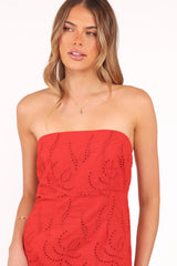 Annika Maxi Dress - Red