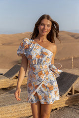 Flowers Of The Sun Dress Blue