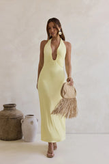Everlasting Dream Halter Maxi Dress Yellow
