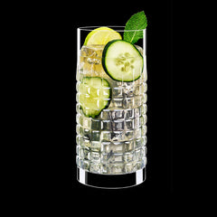 Italian Premium Charme highball glasses | 16.25oz | Mixology | Set of 4