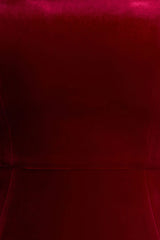 Irresistible | Burgundy Velvet Square-Neck Mini Dress