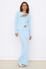 Garden of Eden Maxi Skirt Blue