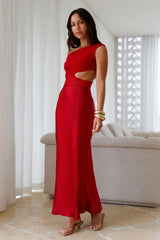 Dreamer���s Path Off The Shoulder Maxi Dress Red