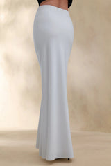 Iveta | White Satin Maxi-Skirt
