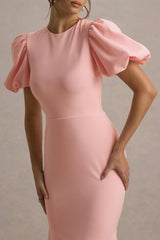 Love Letters | Pink Puff-Sleeve Maxi Dress