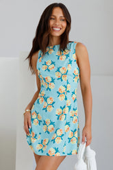 July Mini Dress Blue