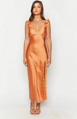 Wendy Orange Maxi Dress