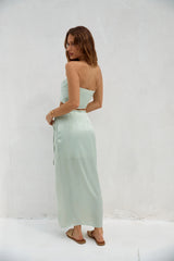 Here To Stay Maxi Skirt Green