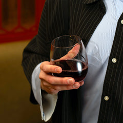 Italian Premium Stemless Wine Glasses |  13.5oz | Aero | Set of 6