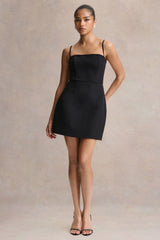 Veda | Black Square-Neck Mini Dress