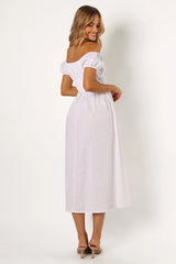 Sofia Off Shoulder Maxi Dress - White