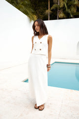 Yolanda Maxi Skirt White
