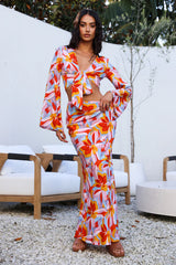 Smells Like Summer Maxi Skirt Orange