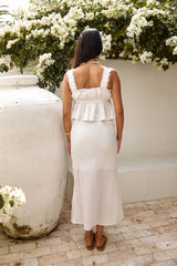Gypsophila Crop Top White