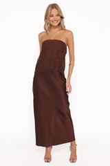 Lelita Strapless Maxi Dress - Brown