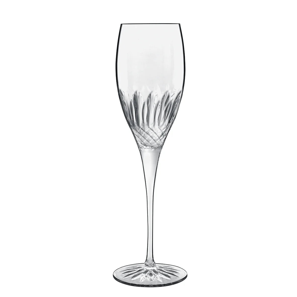Italian Premium Champagne Glasses | 7.5oz | Diamante | Set of 4