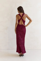 Lasting Luxuries Maxi Dress Wine