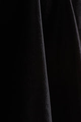Keeley | Black Asymmetric-Neck Velvet Mini Dress With Bow Detail