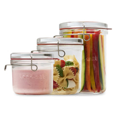 Italian Premium Frigo Canning & Food Jars Set | 3pc | Lock-Eat