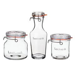Italian Premium Canning & Food Jars Set | 3pc | Lock-Eat