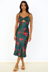 Fool Me Once Midi Dress Teal