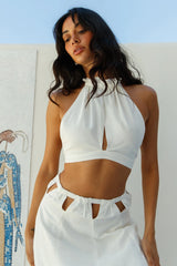Santorini Sunrise Linen Set White