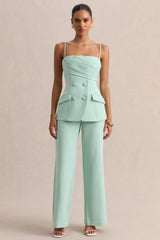Malou | Sage Tailored Trousers