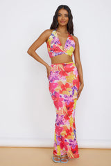 RUNAWAY THE LABEL Zarela Maxi Skirt Pink