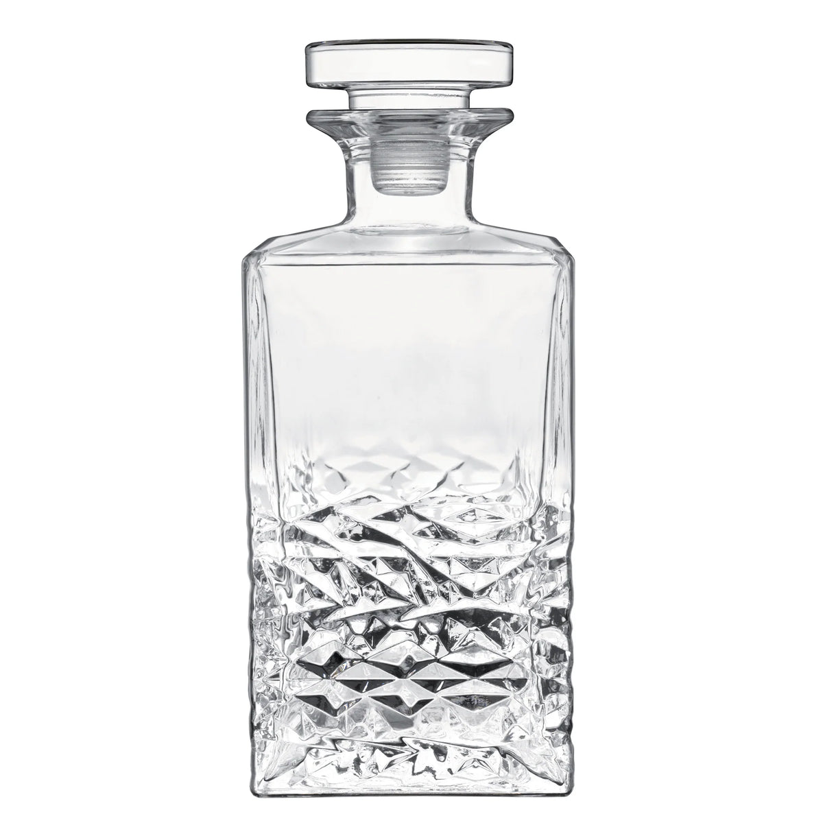 Mixology 25.25 oz Textures Spirits Decanter with Airtight Glass Stopper (1 Piece)