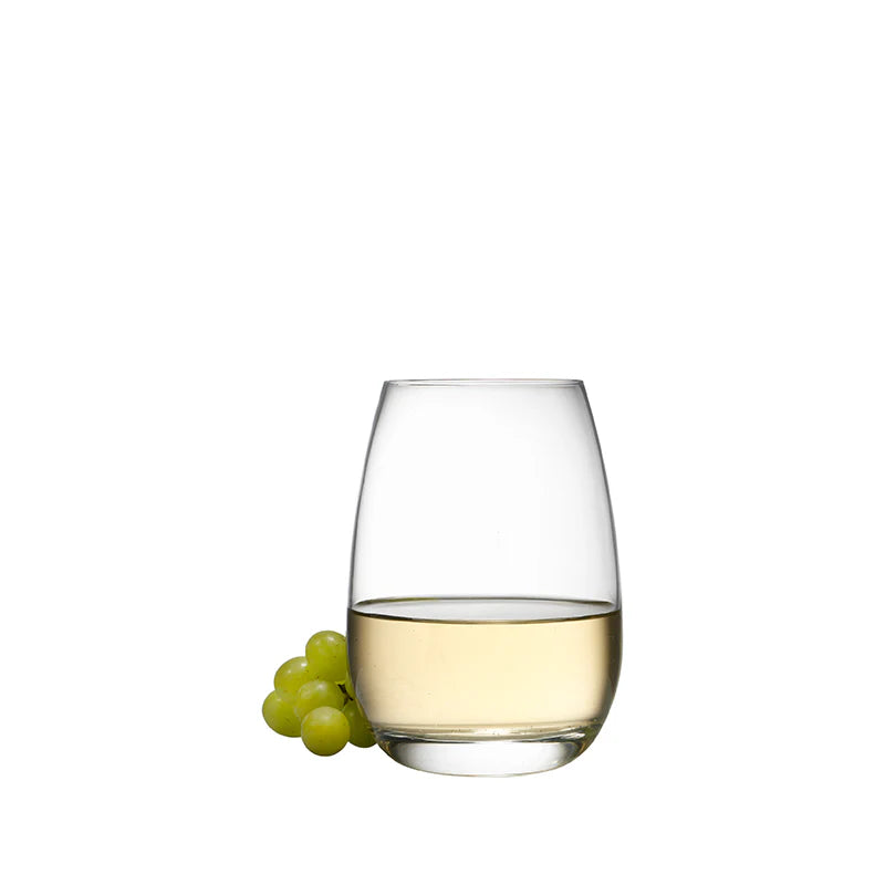 Italian Premium Stemless Wine Glasses | 15.5oz | Michelangelo Masterpiece | Set of 4