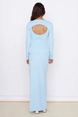 Garden of Eden Maxi Skirt Blue
