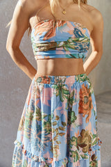 Parisian Escape Bandeau Top Floral