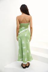 Vacation Away Asymmetrical Top Green