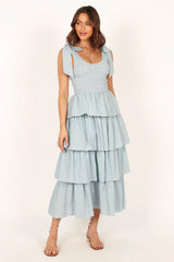Raphael Tiered Maxi Dress - Blue