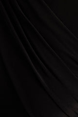 Zora | Black Crew-Neck Mini Dress With Knot And Sash Detail