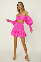 SEVEN WONDER Luciana Mini Skirt Fuchsia