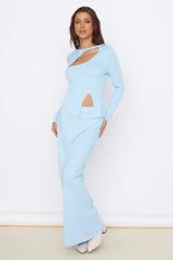 Garden of Eden Maxi Skirt Blue